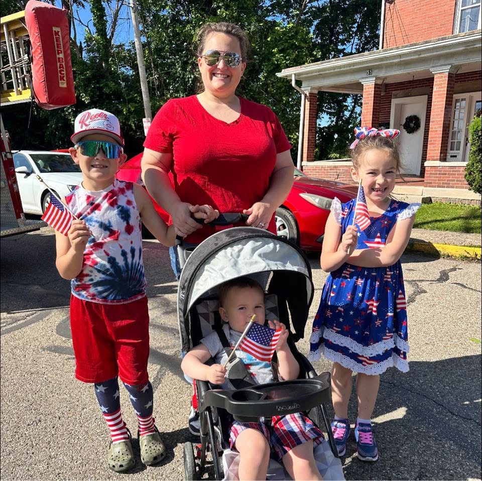 Sarah Smith at a Fourth of July parade in Athens County.